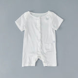 Baby Silk Romper Silk Bodysuit For Babies One Piece Silk Pajamas Infants and Toddlers Ivory 0 - 3M