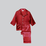 Silk Pajama Set For Kids' Gifts Silk Sleepwear For Kids Claret XS