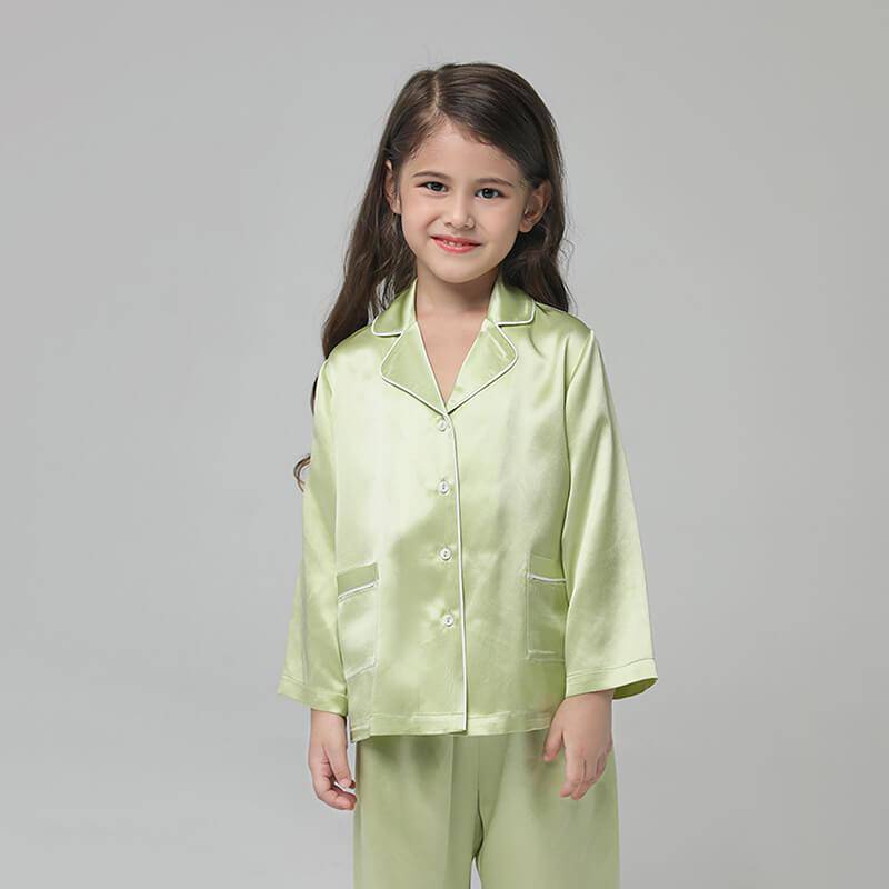 Silk Pajama Set For Kids' Gifts Silk Sleepwear For Kids Claret XS