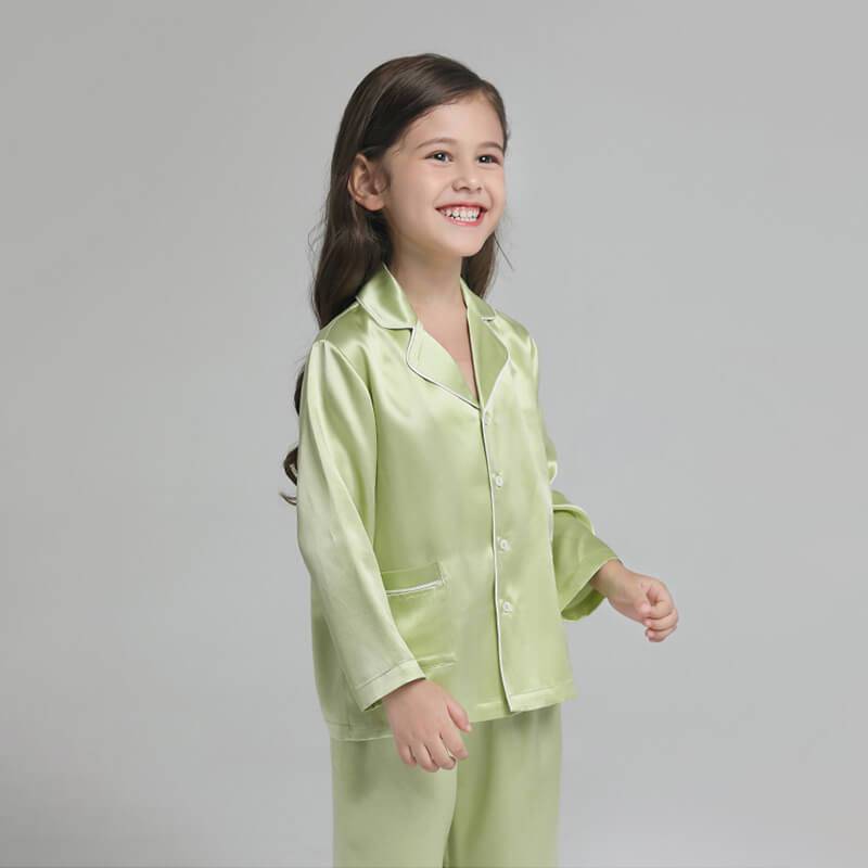 Silk Pajama Set For Kids' Gifts Silk Sleepwear For Kids Claret XS
