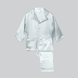 Silk Pajama Set For Kids' Gifts Silk Sleepwear For Kids Haze Blue XS