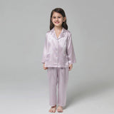 Silk Pajama Set For Kids' Gifts Silk Sleepwear For Kids Lavender XS