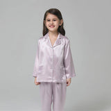 Silk Pajama Set For Kids' Gifts Silk Sleepwear For Kids Lavender XS