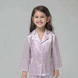 Silk Pajama Set For Kids' Gifts Silk Sleepwear For Kids Lavender XS