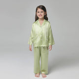 Silk Pajama Set For Kids' Gifts Silk Sleepwear For Kids Claret XS