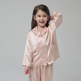 Silk Pajama Set For Kids' Gifts Silk Sleepwear For Kids Pink XS