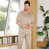 Silk Pajamas for Men 100% Real Silk Pajamas Set Champagne XS