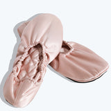 Silk Travel Set 3 PCS Pure Silk Storage Bag Slippers And Eyemask Champagne S