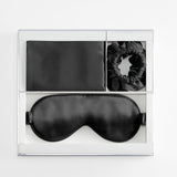 Silk Travel Essential Set 4 PCS Silk Pillowcase Scrunchy And Eyemask Pink M