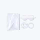Silk Travel Essential Set 4 PCS Silk Pillowcase Scrunchy And Eyemask Pink M