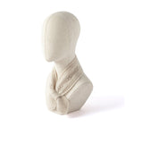 Kids Floral Embroidery Cashmere Scarf Women Crochet Knitted Neckerchief Beige S