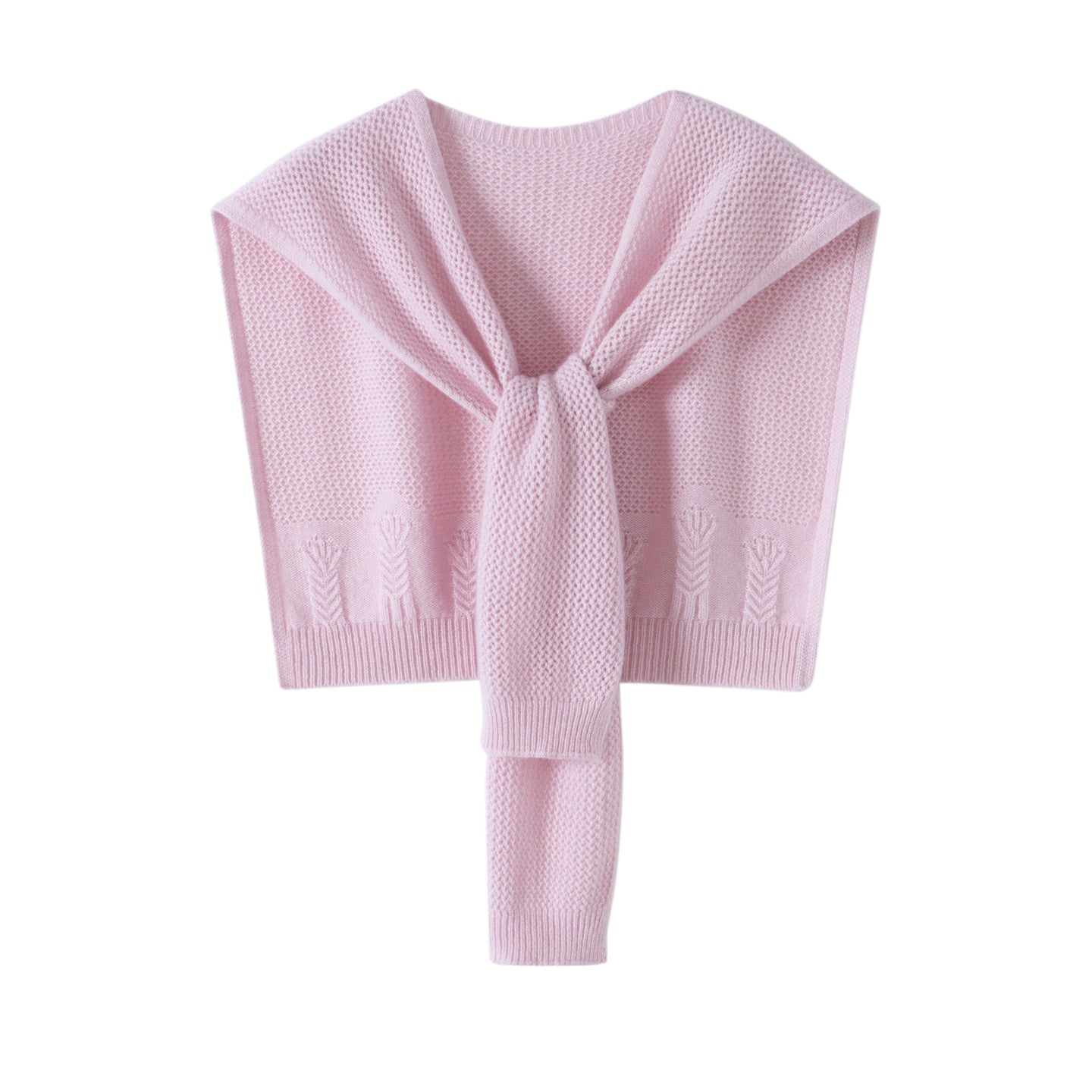 Soft Cashmere Knit Scarf Cashmere Scarf Back Wrap for Women Pink M