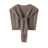 Soft Cashmere Knit Scarf Cashmere Scarf Back Wrap for Women Taupe M