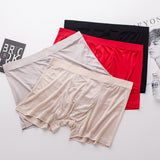 Mulberry Silk Boxer For Mens Pure Silk Briefs Underwear Beige S