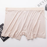Mulberry Silk Boxer For Mens Pure Silk Briefs Underwear Beige S