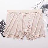 Mulberry Silk Boxer For Mens Pure Silk Briefs Underwear Beige S