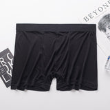 Mulberry Silk Boxer For Mens Pure Silk Briefs Underwear Black S