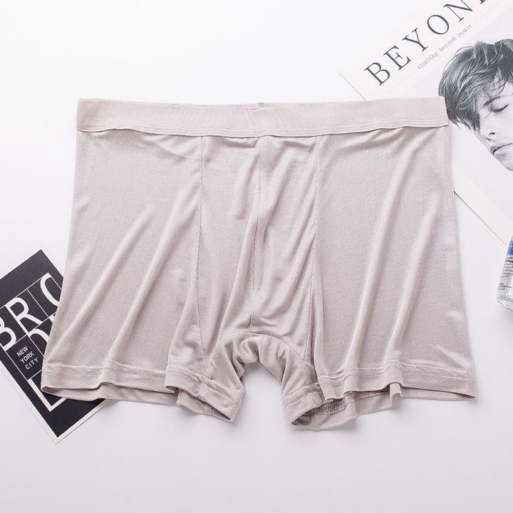 Mulberry Silk Boxer For Mens Pure Silk Briefs Underwear Gray S