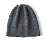 Simple Cashmere Knit Beanie Cashmere Hats For Men And Women Gray M