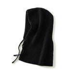 Cashmere Balaclava Cashmere Knitted Hood Hat For Women And Men Black M