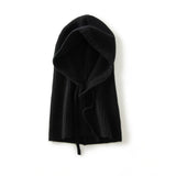 Cashmere Balaclava Cashmere Knitted Hood Hat For Women And Men Black M