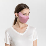 Summer Mulberry Silk Face Masks Anti - UV Canthus Protection Silver Gray M