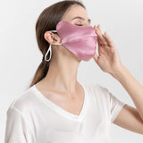 Summer Mulberry Silk Face Masks Anti - UV Canthus Protection Silver Gray M