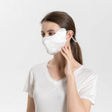 Summer Mulberry Silk Face Masks Anti - UV Canthus Protection Ivory M