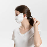 Summer Mulberry Silk Face Masks Anti - UV Canthus Protection Ivory M