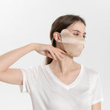 Summer Mulberry Silk Face Masks Anti - UV Canthus Protection Champagne M