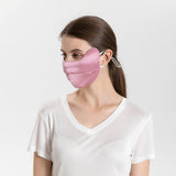 Summer Mulberry Silk Face Masks Anti - UV Canthus Protection Silver Gray M