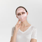 Summer Silk Full Face Masks Silk Beauty Mask Silver Gray M