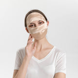 Summer Silk Full Face Masks Silk Beauty Mask Pink M