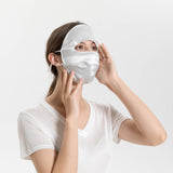 Summer Silk Full Face Masks Silk Beauty Mask Black M