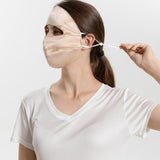 Summer Silk Full Face Masks Silk Beauty Mask Ivory M