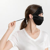 Summer Silk Full Face Masks Silk Beauty Mask Silver Gray M