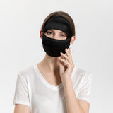 Summer Silk Full Face Masks Silk Beauty Mask Silver Gray M