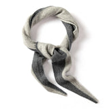 Two Tone Cashmere Wrap Cashmere Triangle Cashmere Neck Tie Cashmere Bandana Grey M