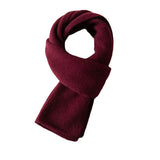 Unisex Short Cashmere Scarf Multi Colors Cashmere Neck Warmer Angora Red M