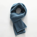 Unisex Short Cashmere Scarf Multi Colors Cashmere Neck Warmer Haze Blue M