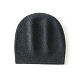 Unisex Cashmere Slouchy Beanie Hat Cashmere Double - Layered Ski Cap Dark Gray M