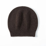 Unisex Cashmere Slouchy Beanie Hat Cashmere Double - Layered Ski Cap Coffee M