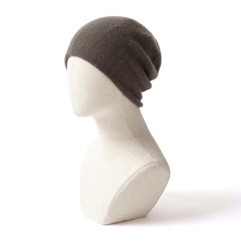 Unisex Seamless Cashmere Slouchy Beanie Cashmere Ski Cap Hat Gray M