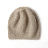 Unisex Seamless Cashmere Slouchy Beanie Cashmere Ski Cap Hat Taupe M