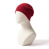 Unisex Seamless Cashmere Slouchy Beanie Cashmere Ski Cap Hat Beige M