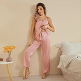 Women Silk Camisole Set 100% Mulberry Summer Silk Cami Rosy Pink XS