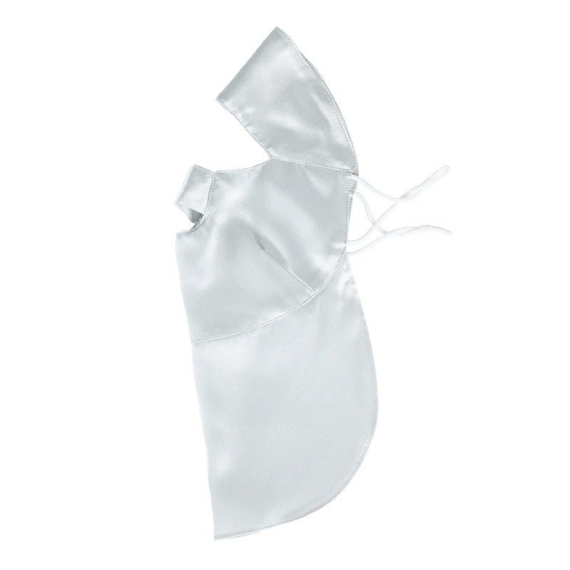 Women Silk Face Masks Breathable Full Sunburn Protection Silk Masks Silver Gray M