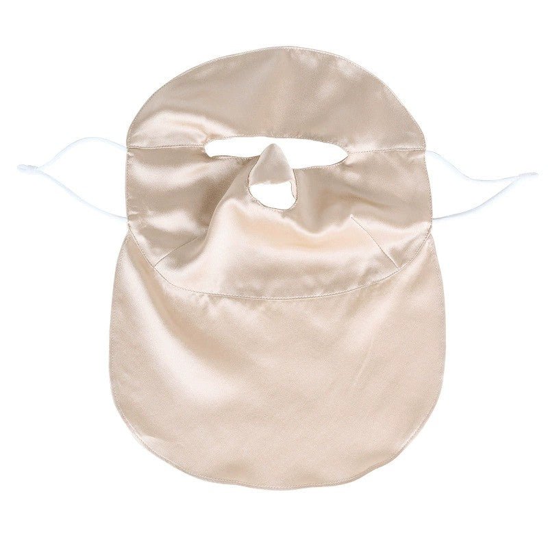 Women Silk Face Masks Breathable Full Sunburn Protection Silk Masks Champagne M