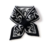 Womens Bow Knot Cashmere Scarf Soft Knit Small Cashmere Neck Wrap Black M