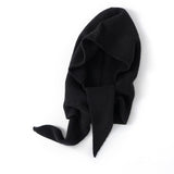 Womens Cashmere Balaclava Cashmere Hooded Scarf Cozy Knit Winter Wrap Black M